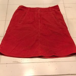 High waisted corduroy skirt